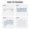 6ft Folding Table, Portable Plastic Table for Camping, Picnics, Parties, High Load Bearing Foldable Table White